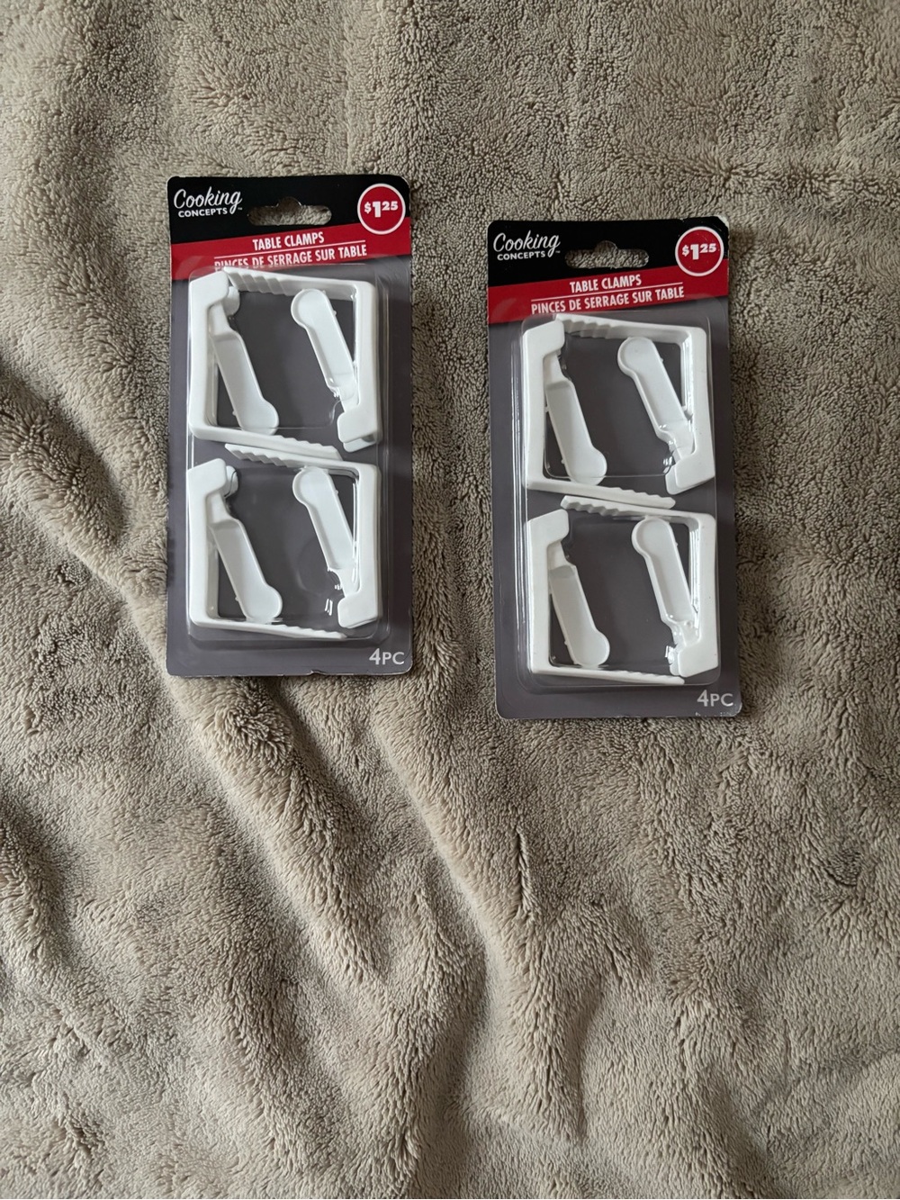 Cooking Concepts White Table Clamps (2 Packs)